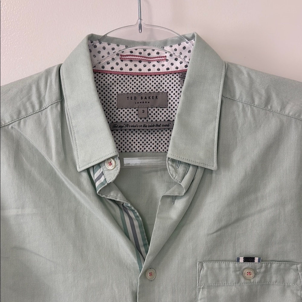 Ted Baker Sage Green Collared Shirt